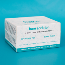 Load image into Gallery viewer, Bare Addiction 30 XL Clear Face Towels
