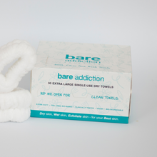 Load image into Gallery viewer, Bare Addiction 30 XL Clear Face Towels
